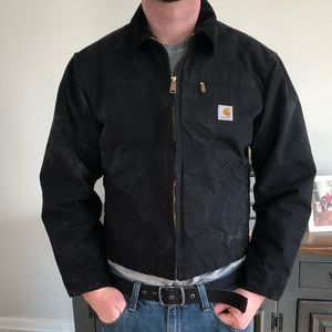 NWOT Black Carhartt collared Jacket, size 40 Reg.
